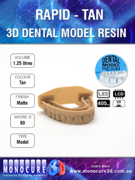 Monocure 3D - Rapid Dental Resin - 1,25 l - Tan